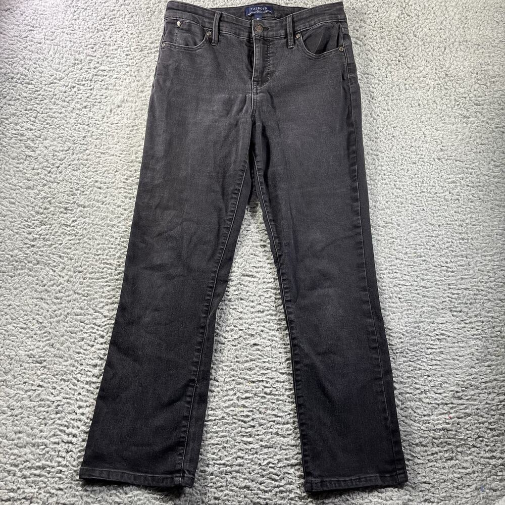 Talbots Simply Flattering Barely Boot Jeans Womens 10P Black Stretch Denim Pants